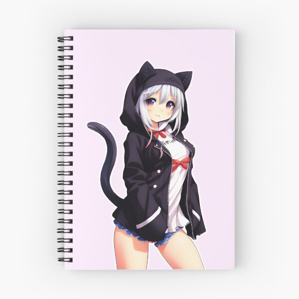 Aperçu de l'œuvre Anime Girl Chat mignon créée et vendue par PixyDesign.