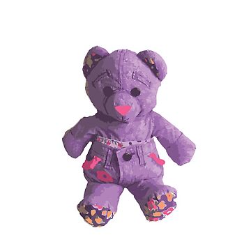 Doodle Bear Plush Teddy Pink Purple Tyco 90s vintage