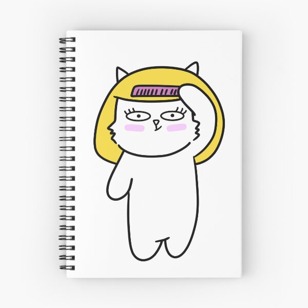 Item preview, A cat combing its hair / white cat / yellow hair  designed and sold by riristudio.