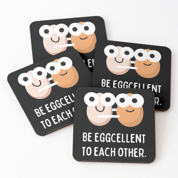 Item preview, Cute Egg Hugging Design with " Be Eggcellent to Eachother" Slogan designed and sold by PathwayOfColour.