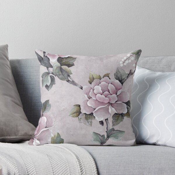 Item preview, Vintage Peony Chinoiserie - Gris pierre designed and sold by Sarah Thorpe Designs .