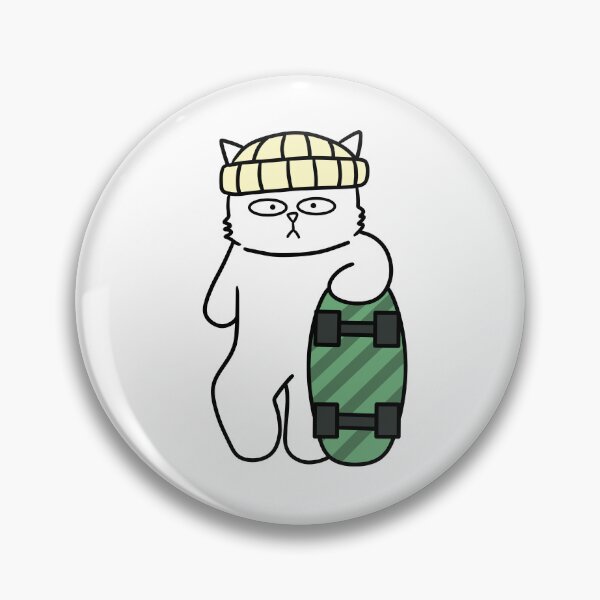 Item preview, A cat riding a board / white cat / board / chic designed and sold by riristudio.