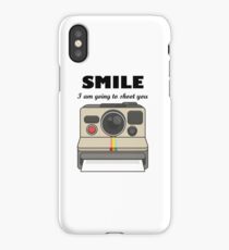 Smile I am going to shoot you Polaroid iPhone Case