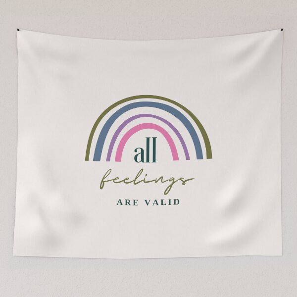 Item preview, ALL feelings are VALID designed and sold by successmom.
