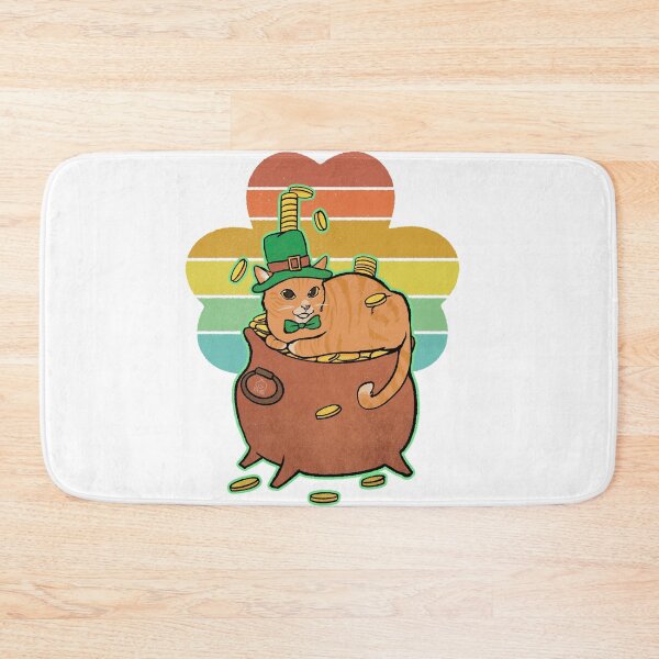 Item preview, Happy Saint Catty's Day | Lucky Cheese Cat | Cute Holiday Cat designed and sold by Golden Turtle Studio.