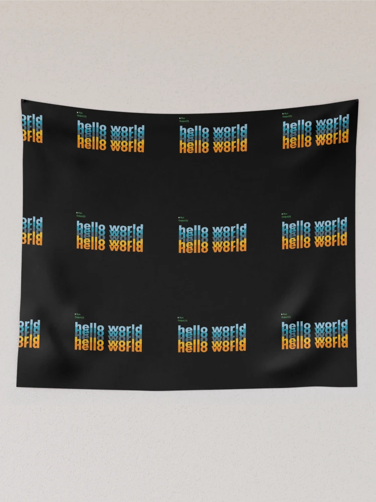 Thumbnail 2 of 3, Tapestry, Hello World Python Code designed and sold by FridPix.