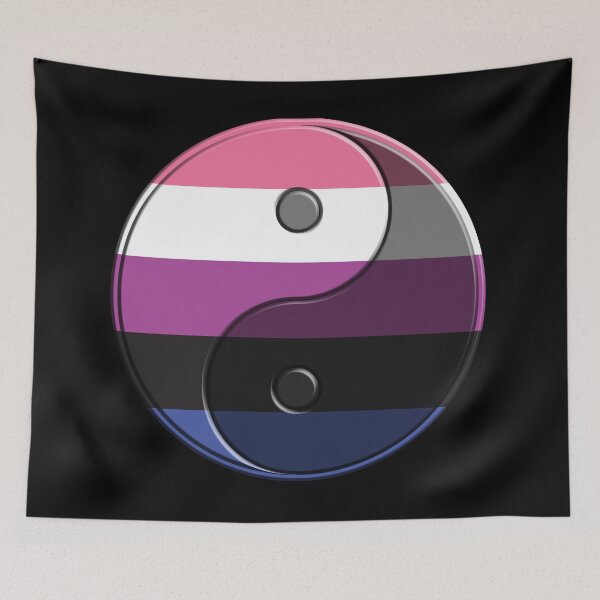 Item preview, Gender Fluid Pride Flag Yin Yang designed and sold by TheirChoice.