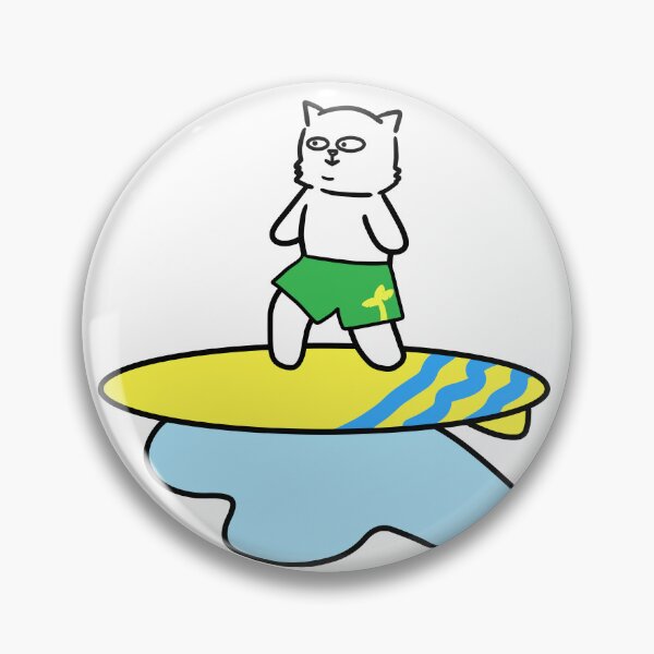 Item preview, A surfing cat / white cat / board / chic / holiday  designed and sold by riristudio.