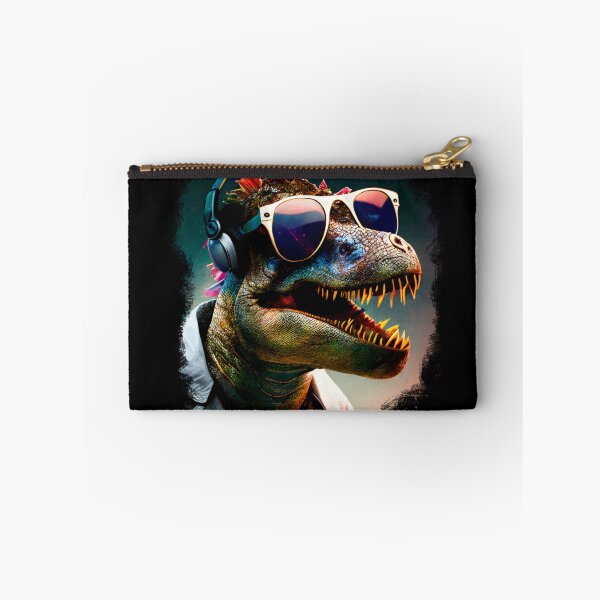 Item preview, DJ Dino Rex, Coolest Jurassic Mix Master with Headphones and Shades designed and sold by ThoughtBubbleAp.