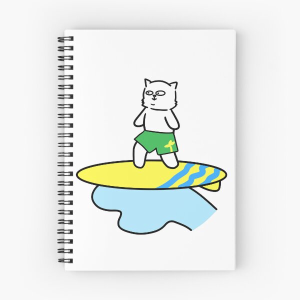Item preview, A surfing cat / white cat / board / chic / holiday  designed and sold by riristudio.