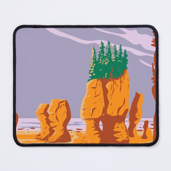 Item preview, Hopewell Rocks in Fundy National Park in New Brunswick Canada WPA Poster Art designed and sold by patrimonio.