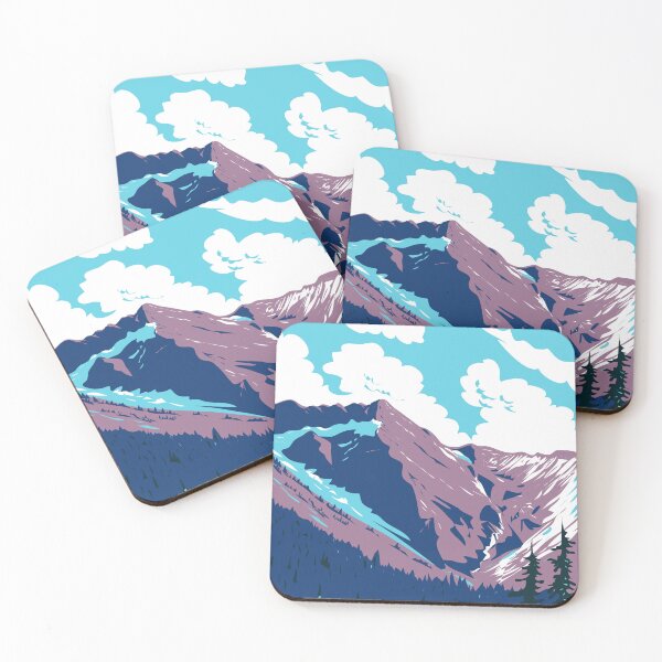 Item preview, Illecillewaet Glacier in Selkirk Mountains Glacier National Park in British Columbia Canada WPA Poster Art designed and sold by patrimonio.