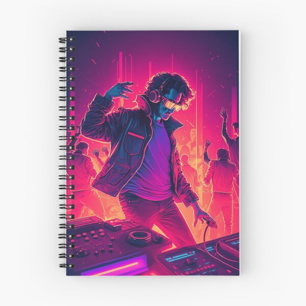 Aperçu de l'œuvre Journée mondiale des DJ Retro Synthwave créée et vendue par RESToRAPTOR.