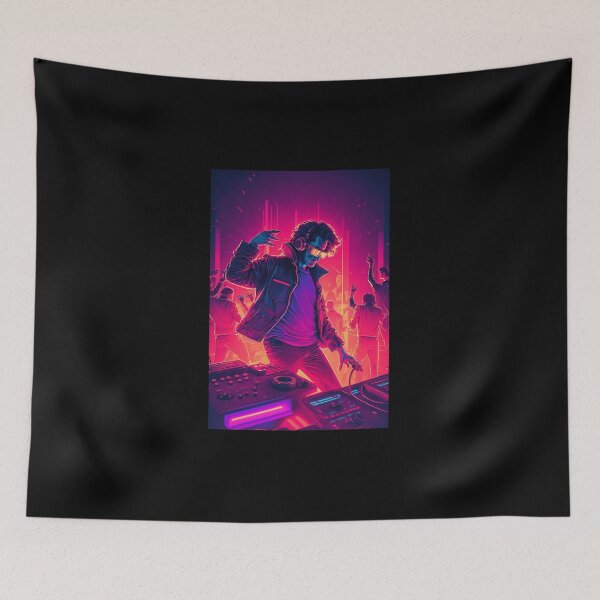 Item preview, Retro Synthwave World DJ Day designed and sold by RESToRAPTOR.
