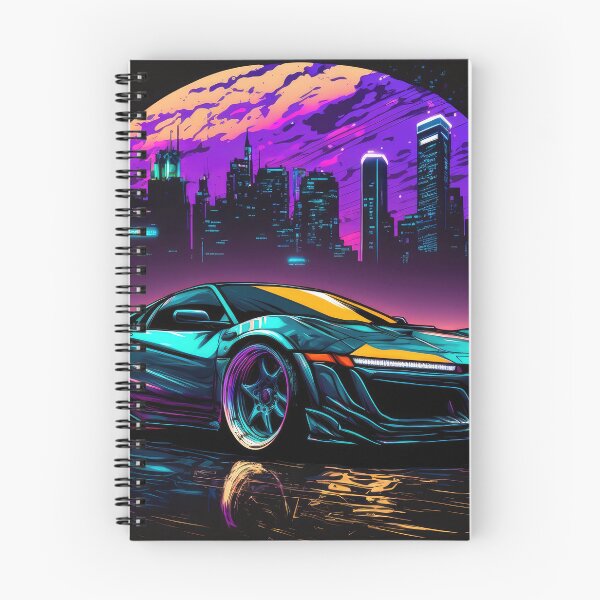 Item preview, Cyberpunk Sunset Sports Car Ride Into The City designed and sold by ultra-cool.