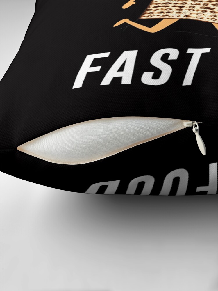 Thumbnail 2 of 4, Pillow, Funny Passover Seder, Matzah the Original Fast Food, Passover Gift, Pesach Design designed and sold by novelteemerch.