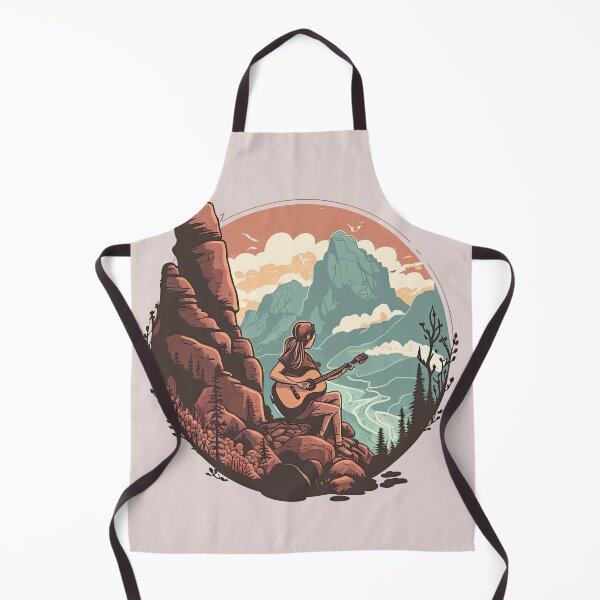 Item preview, Girl playing ukulele in the mountains designed and sold by Lunitacriss.