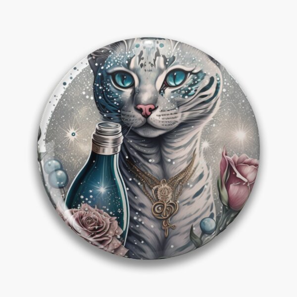 Item preview, Sparkling White Bengal Cat designed and sold by Nocturne  Paws.