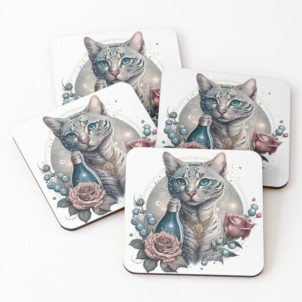 Item preview, Sparkling White Bengal Cat designed and sold by Nocturne  Paws.