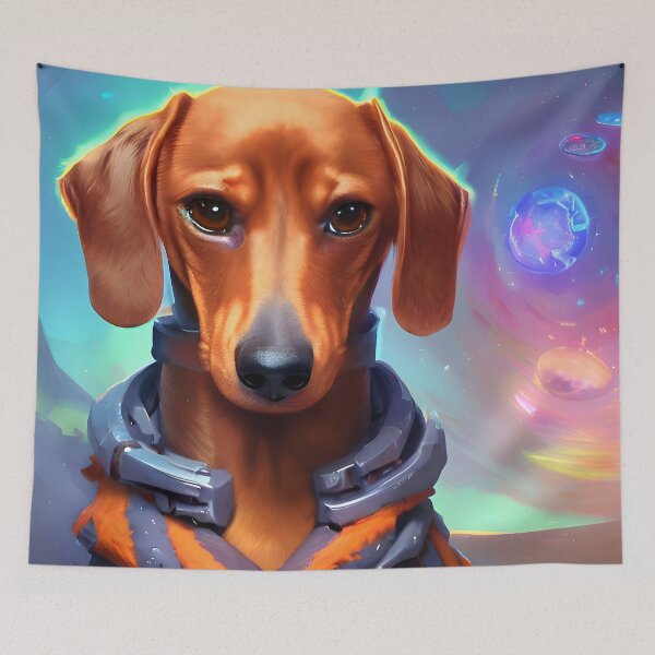 Item preview, Dachshund in Space designed and sold by Aww_To_Z Animals.