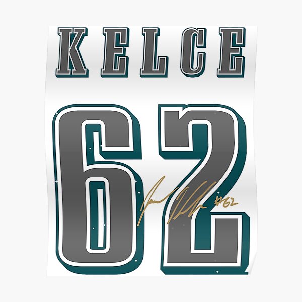 Jason Kelce Home Jersey Poster for Sale by designsheaven