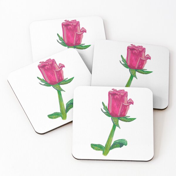 Item preview, Pink rose in gouache designed and sold by altairaleon.