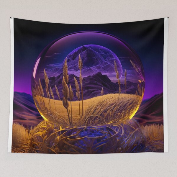 Item preview, Fantasy Landscape Art, Purple Mountains designed and sold by Fantasy Masterpiece.