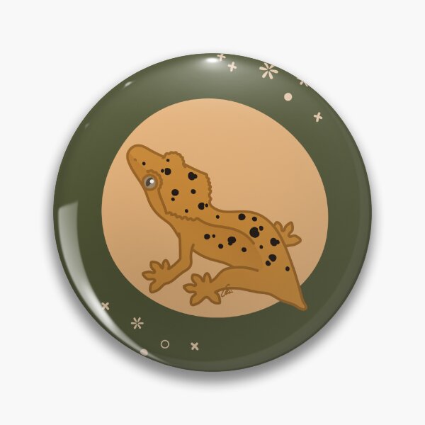 Item preview, Yellow Dalmatian Crested Gecko - Cute Crestie Original Illustration designed and sold by anacecilia.