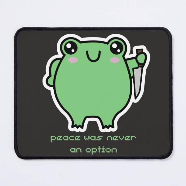 Item preview, Peace Was Never An Option Frog designed and sold by Arcane Orchid.