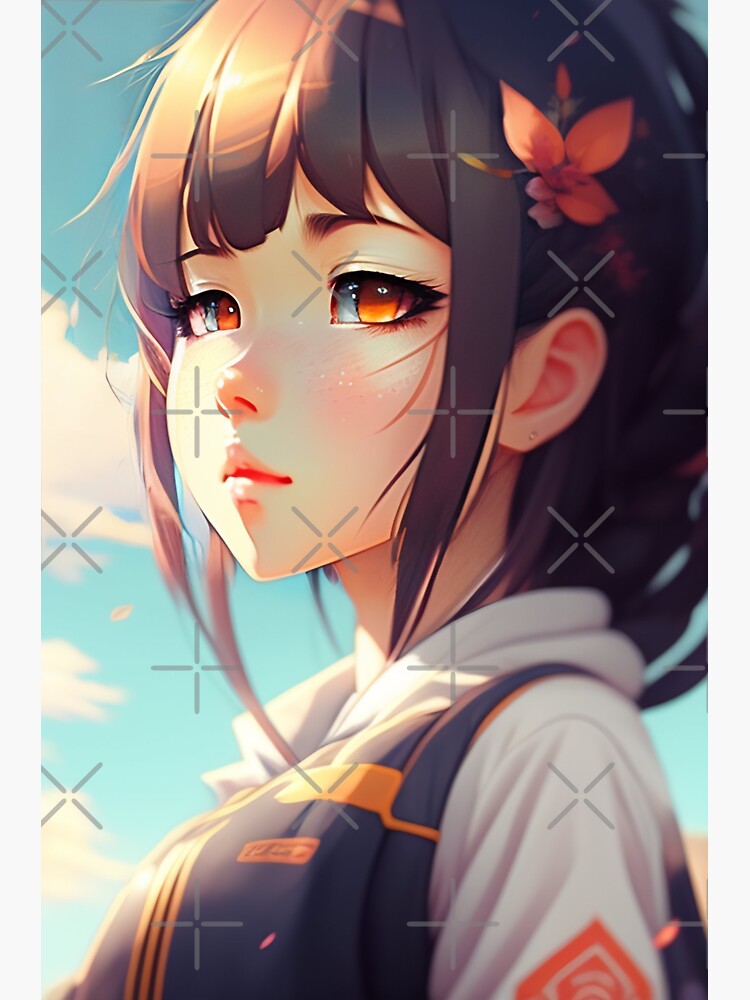 Cute Girl Illustration, Anime, Manga, Japan, - Stock