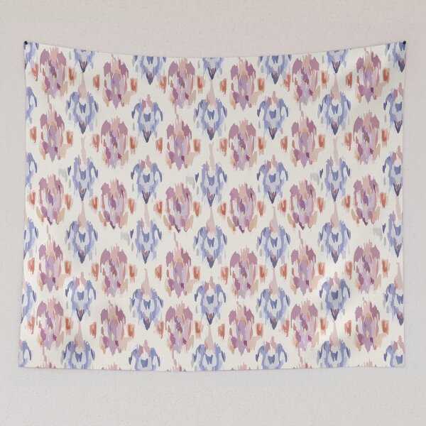 Item preview, Soft pastel Vintage ikat pattern designed and sold by lkanisa.