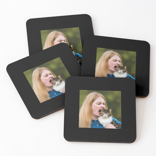 Item preview, Woman yelling at a cat (version 2) designed and sold by UglyAIArtwork.