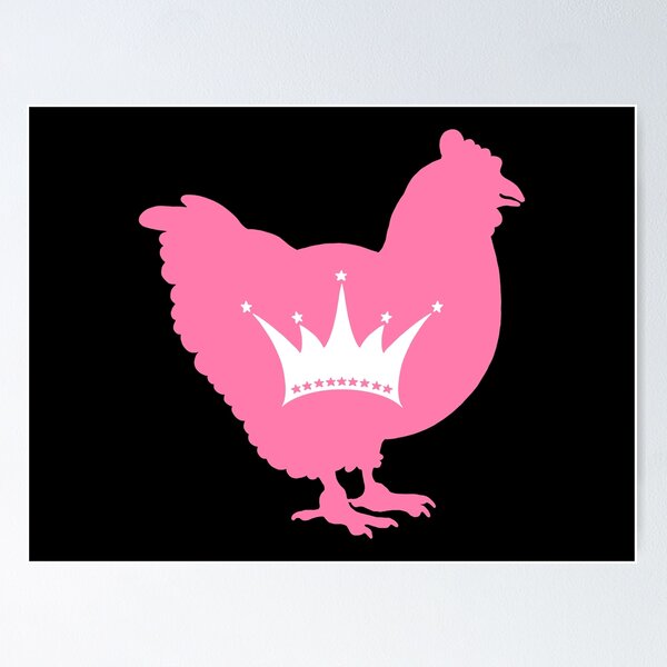 Item preview, Chicken Lover - LGBTQ Drag Pride Flag Heart 02 black and pink designed and sold by Puddmuppy.