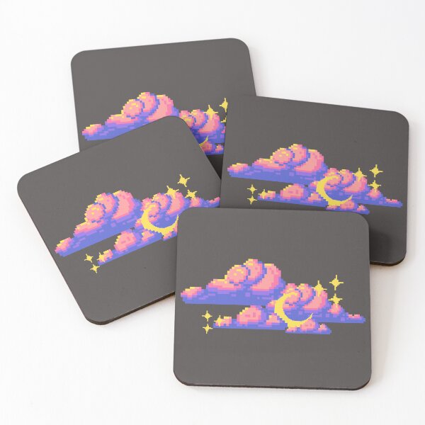 Artikelvorschau, Ästhetischer Pixel-Sonnenuntergang in Rosa und Lila entworfen und verkauft von Arcane Orchid.