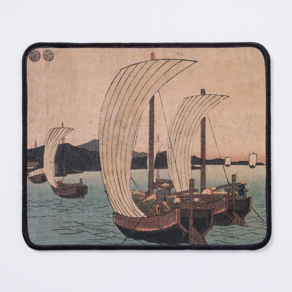 Item preview, Picture of Sail Boats - Utagawa Hiroshige II - designed and sold by LeiWeiss.