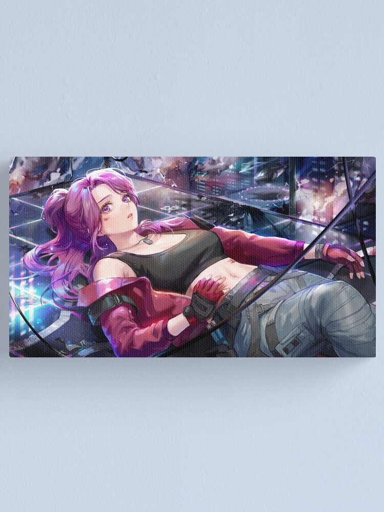 Cyberpunk Anime Girl by Toon Lord Anime Aesthetic Wall Art 