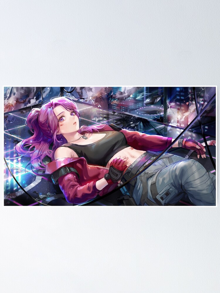 Cyberpunk Anime Girl by Toon Lord Anime Aesthetic Wall Art 