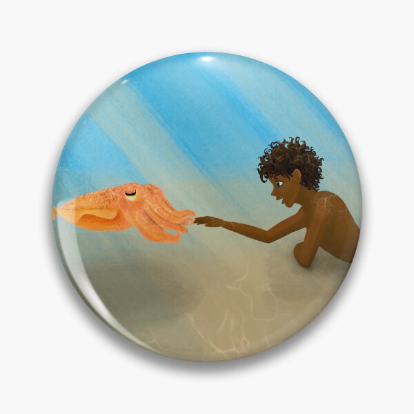Item preview, Cuttlefish kid merperson designed and sold by KalNatArt.