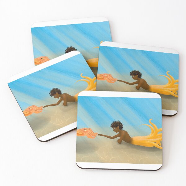 Item preview, Cuttlefish kid merperson designed and sold by KalNatArt.