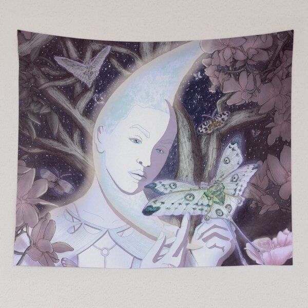 Item preview, The Moon and Her Moths Colour Version designed and sold by ECMazur Art.