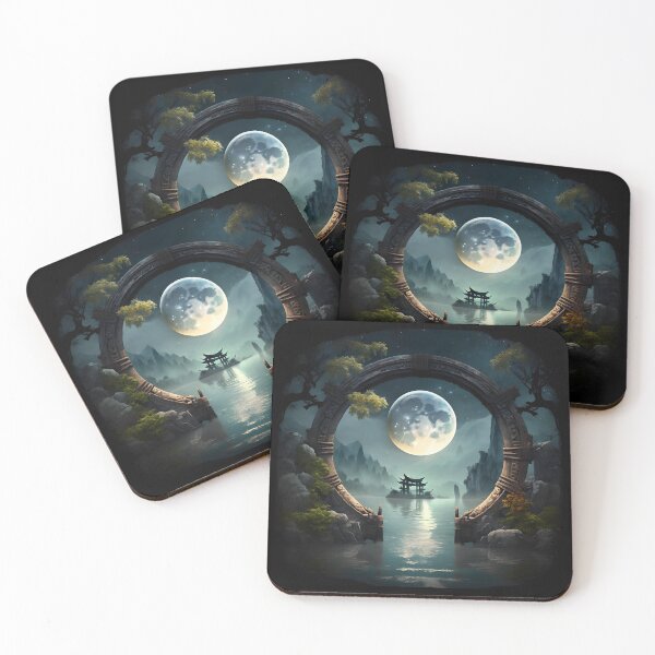 Item preview, Fantasy Landscape Moon, Round Arch designed and sold by surfsprite.