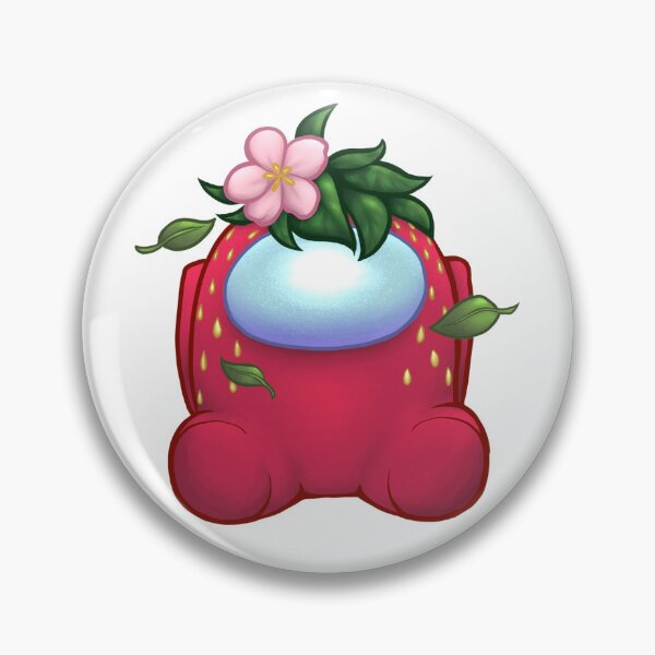 Item preview, Strawberry Blossom Crewmate Sticker designed and sold by Kitttkatt.
