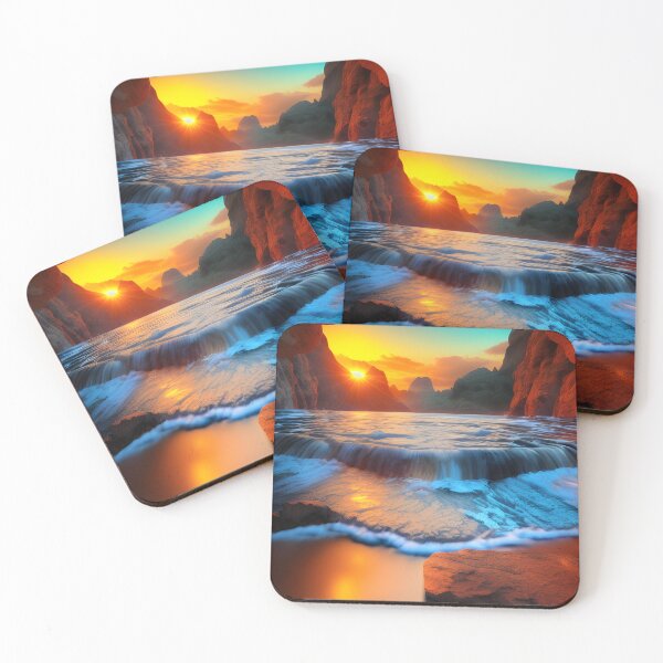Artikelvorschau, Water Flowing Into a Canyon Beautiful Nature Landscape entworfen und verkauft von VersoShopping.