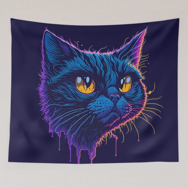 Item preview, Neon Cat Head designed and sold by Sidewinder82.