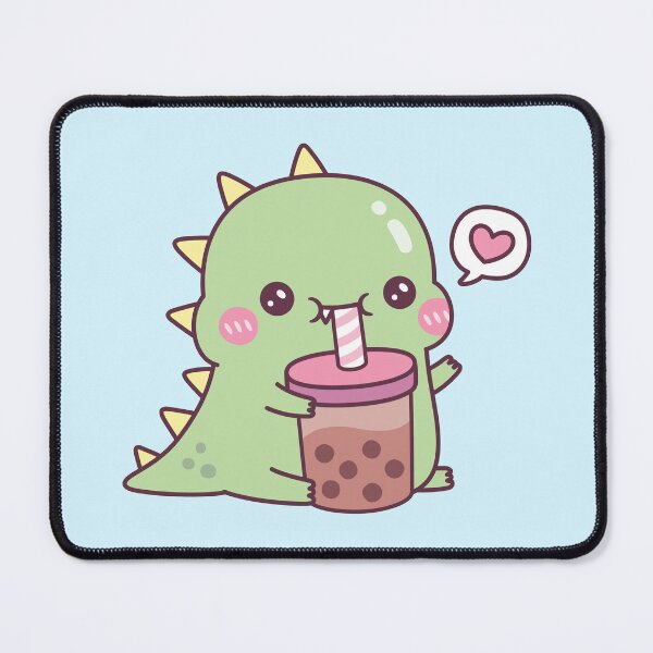 Item preview, Cute Dino Loves Boba Tea designed and sold by rustydoodle.