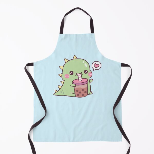 Item preview, Cute Dino Loves Boba Tea designed and sold by rustydoodle.