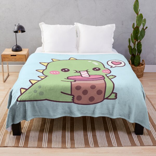 Item preview, Cute Dino Loves Boba Tea designed and sold by rustydoodle.
