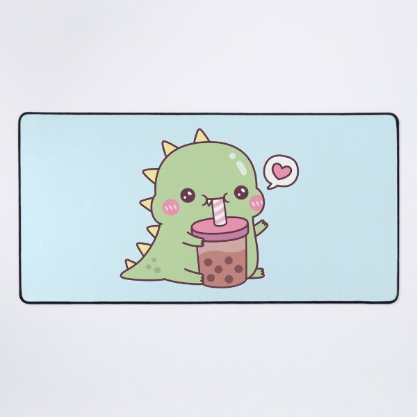 Item preview, Cute Dino Loves Boba Tea designed and sold by rustydoodle.