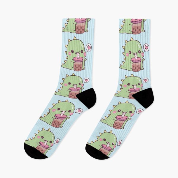 Item preview, Cute Dino Loves Boba Tea designed and sold by rustydoodle.