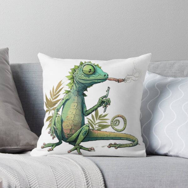 Aperçu de l'œuvre Lézard cool fumant un joint - Impression d'art originale créée et vendue par toticavalcanti.